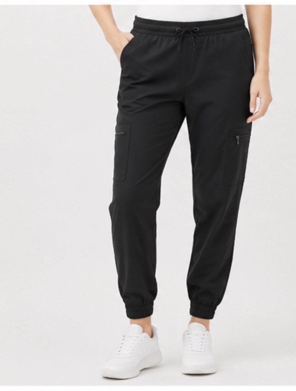 Cherokee Workwear Revolution Womens Medium Black Jogger Scrub Pants WW012S